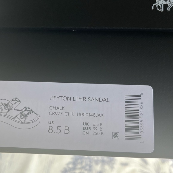 COACH Peyton Leather Platform Sandals Size 8.5 
In Chalk New In Box - Picture 11 of 11